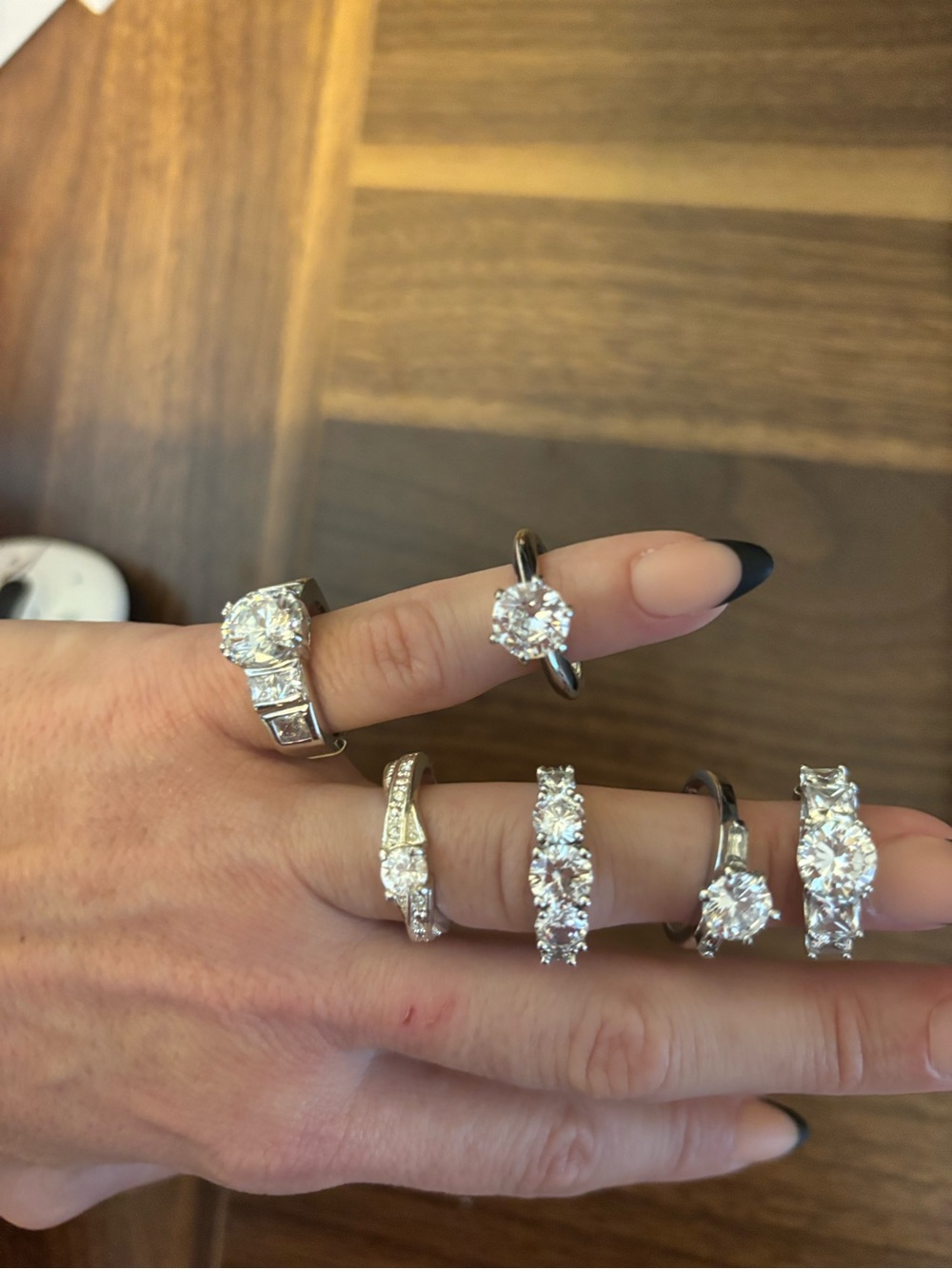 Classic White Gold Diamond Engagement Ring - White
